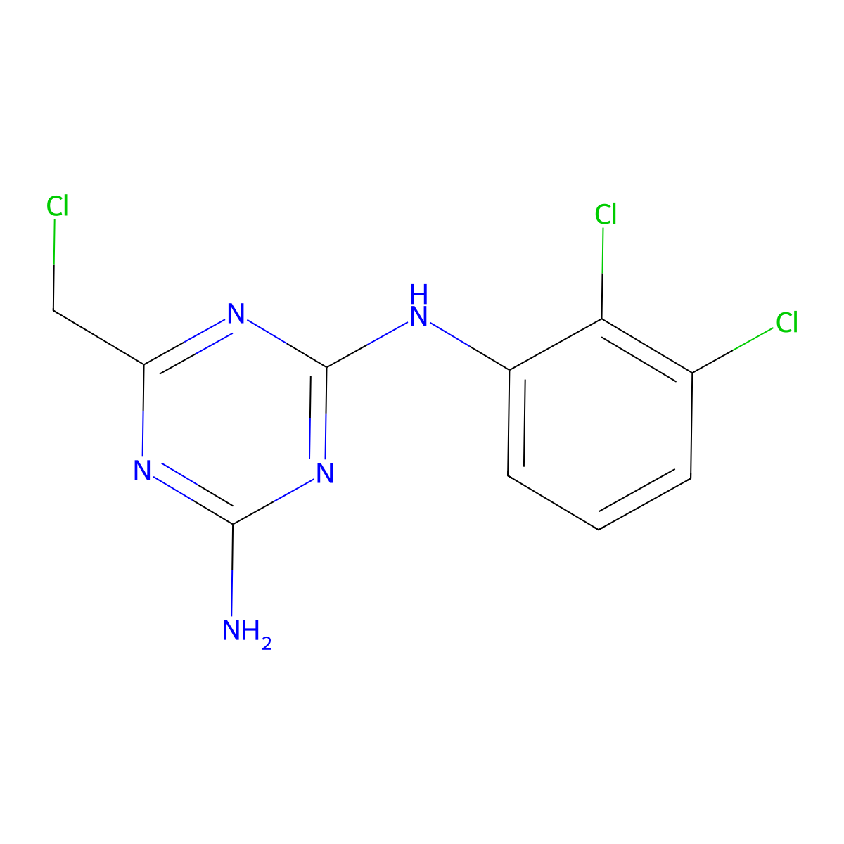 6-(chloromethyl)-N-(2,3-dichlorophenyl)-1,3,5-triazine-2,4-diamine molecular structure, CAS 1379811-51-4