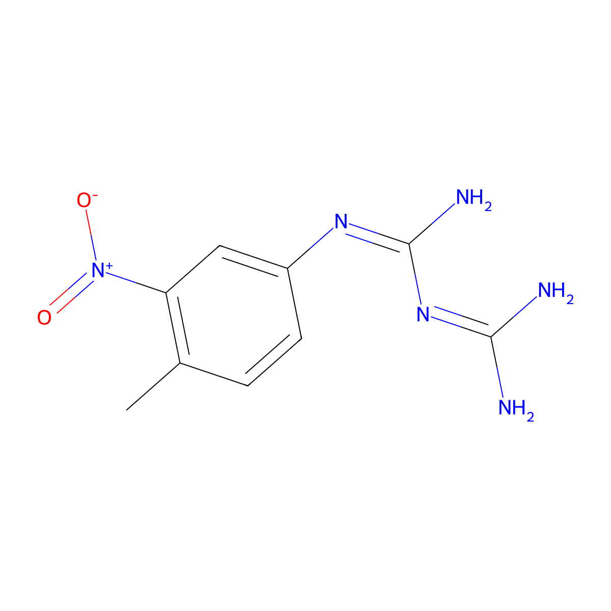 N-(4-methyl-3-nitrophenyl)imidodicarbonimidic diamide molecular structure, CAS 1379811-56-9