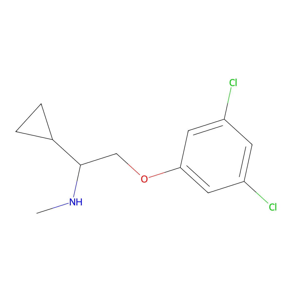[1-Cyclopropyl-2-(3,5-dichlorophenoxy)ethyl]methylamine molecular structure, CAS 1379811-63-8