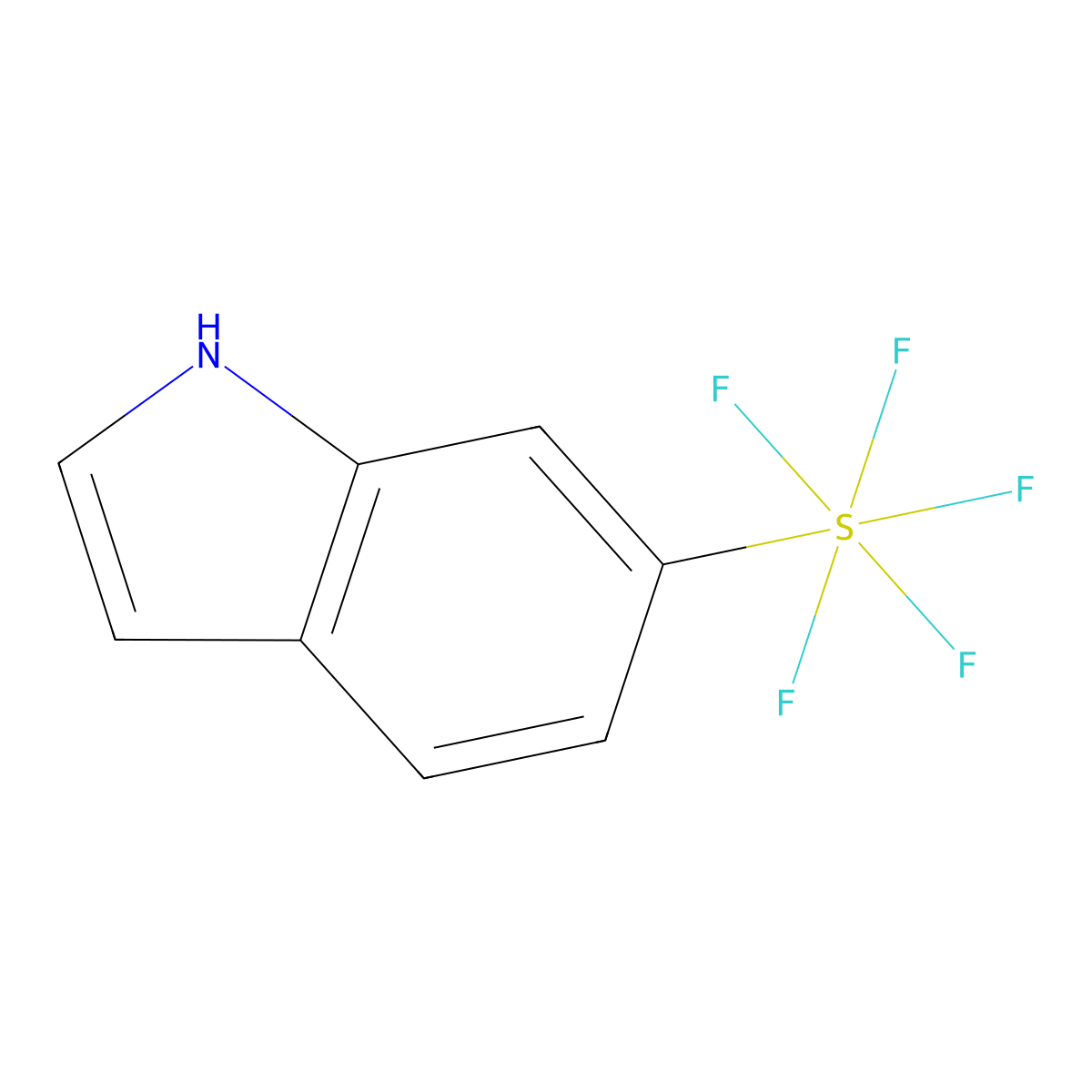 (OC-6-21)-Pentafluoro-1H-indol-6-ylsulfur molecular structure, CAS 1379811-84-3