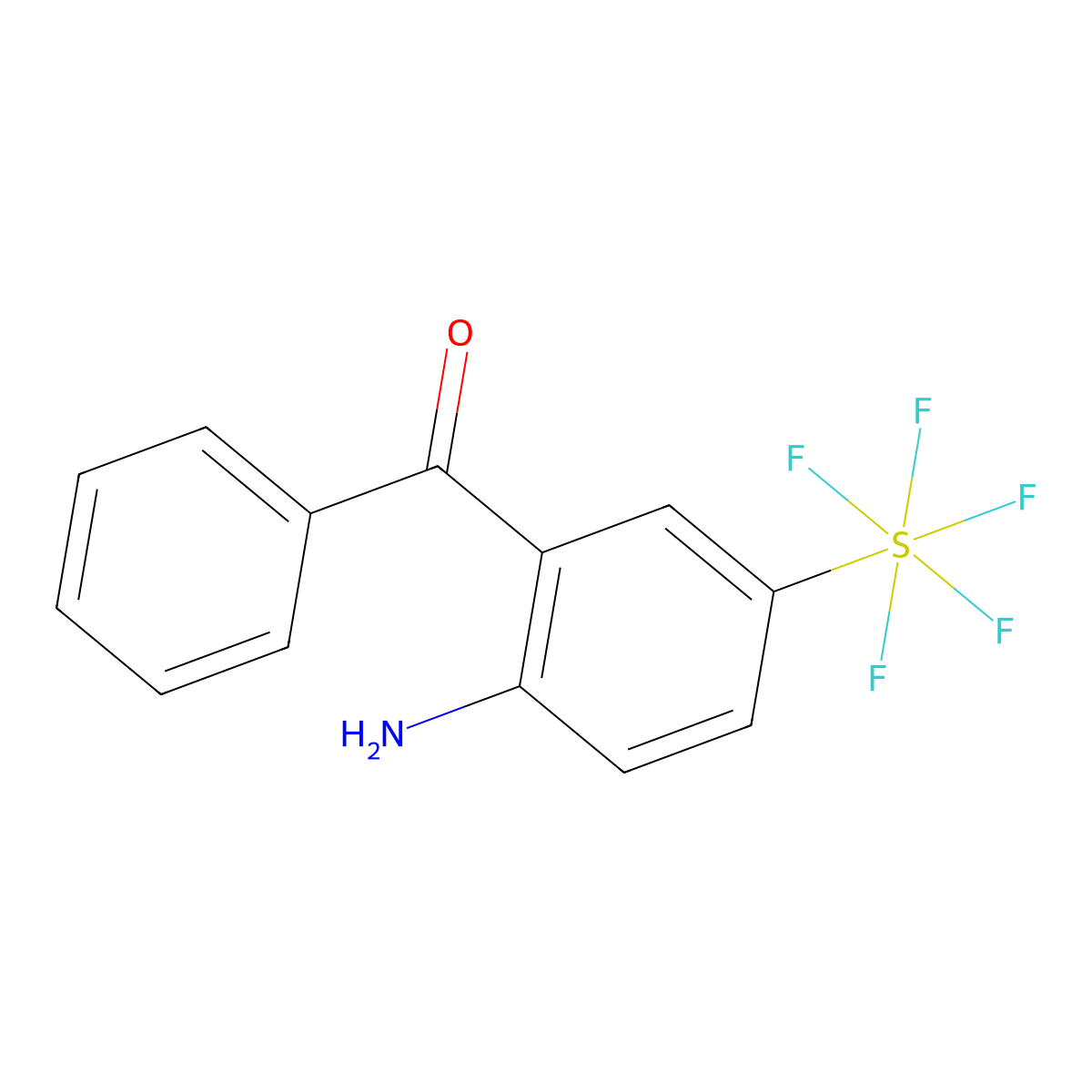 (OC-6-21)-(4-Amino-3-benzoylphenyl)pentafluorosulfur molecular structure, CAS 1379811-86-5
