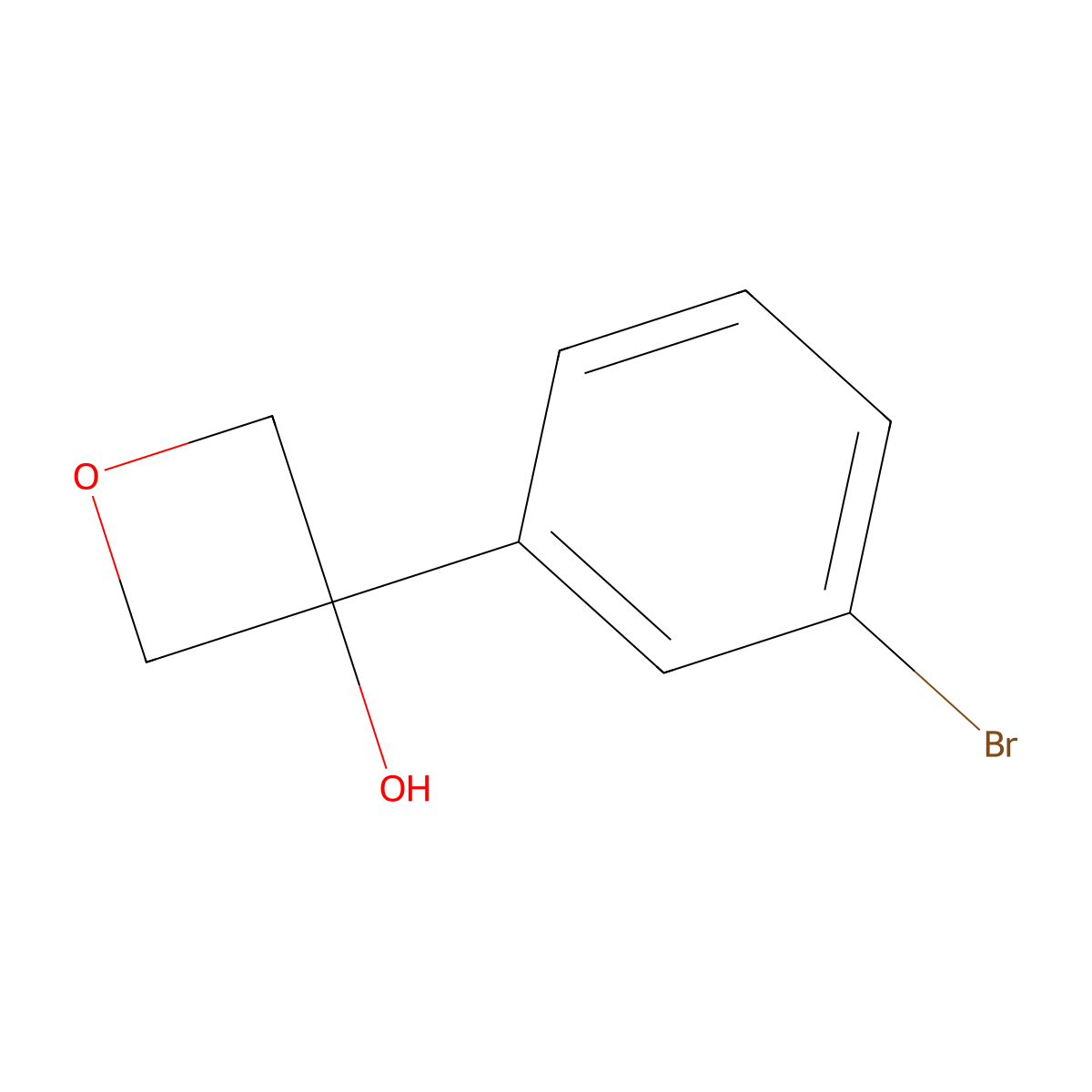 3-(3-Bromophenyl)oxetan-3-OL molecular structure, CAS 1379811-98-9