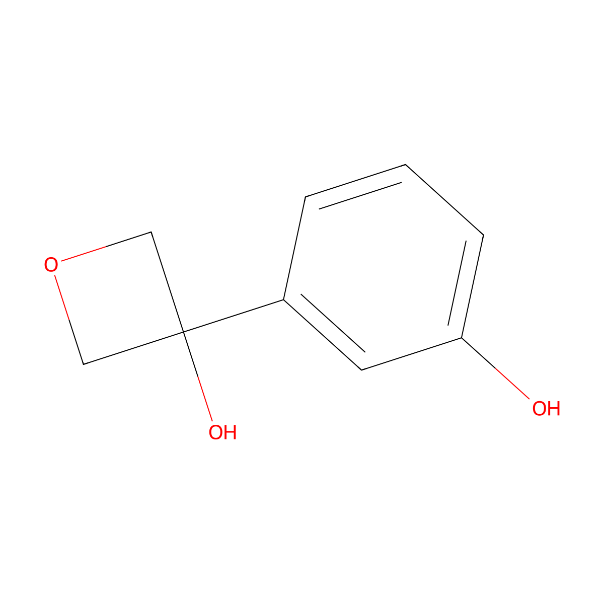 3-(3-Hydroxyphenyl)oxetan-3-ol molecular structure, CAS 1379811-99-0