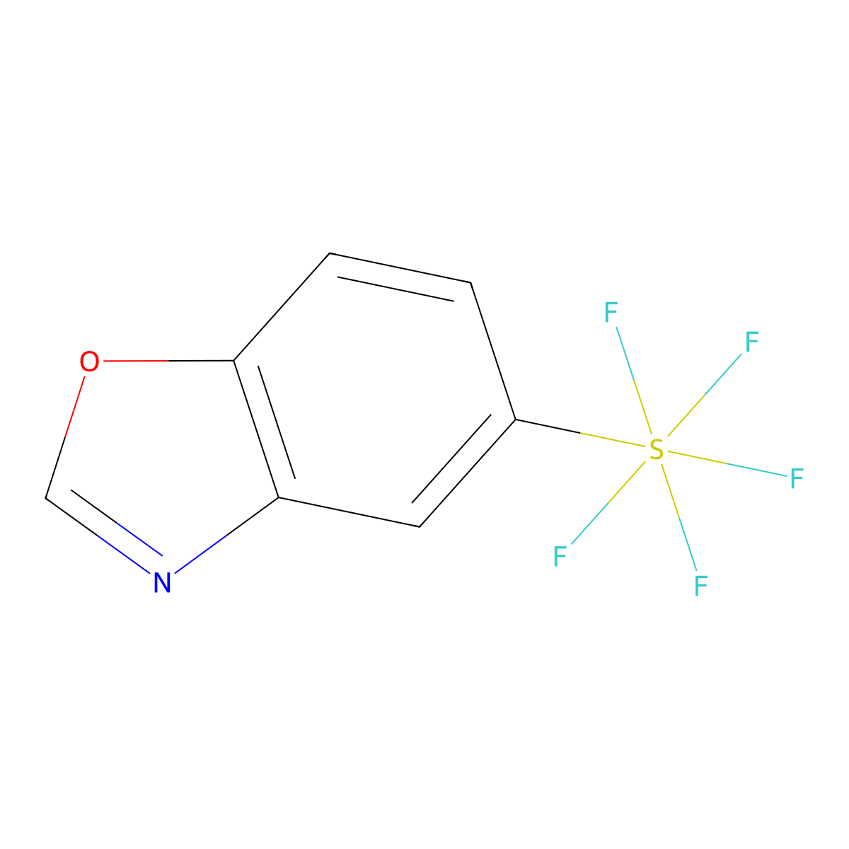 (1,3-Benzoxazol-5-yl)sulfur pentafluoride molecular structure, CAS 1379812-05-1
