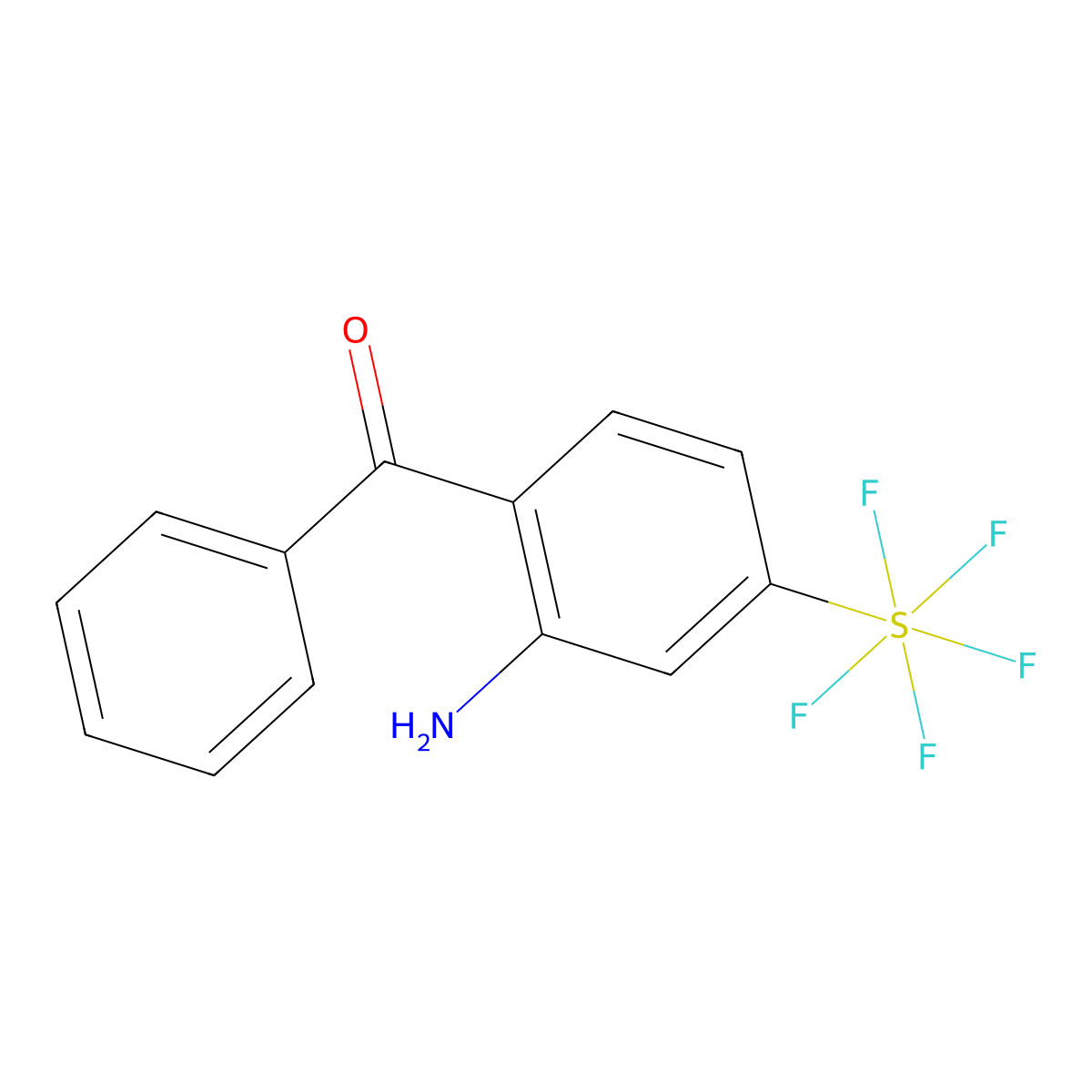 2-Amino-4-(pentafluorosulfanyl)phenyl phenyl ketone molecular structure, CAS 1379812-14-2