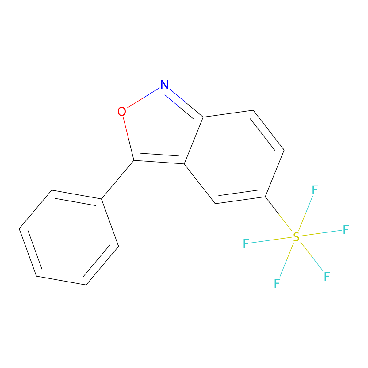 3-Phenyl-5-(pentafluorosulfanyl)benzo[c]isoxazole molecular structure, CAS 1379812-20-0