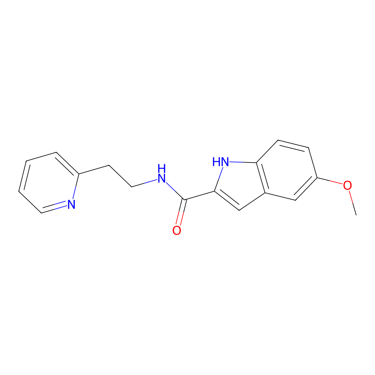 5-methoxy-N-[2-(pyridin-2-yl)ethyl]-1H-indole-2-carboxamide molecular structure, CAS 1379815-65-2