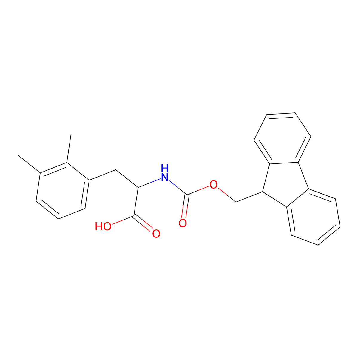 Fmoc-L-2,3-Dimethylphe molecular structure, CAS 1379831-74-9