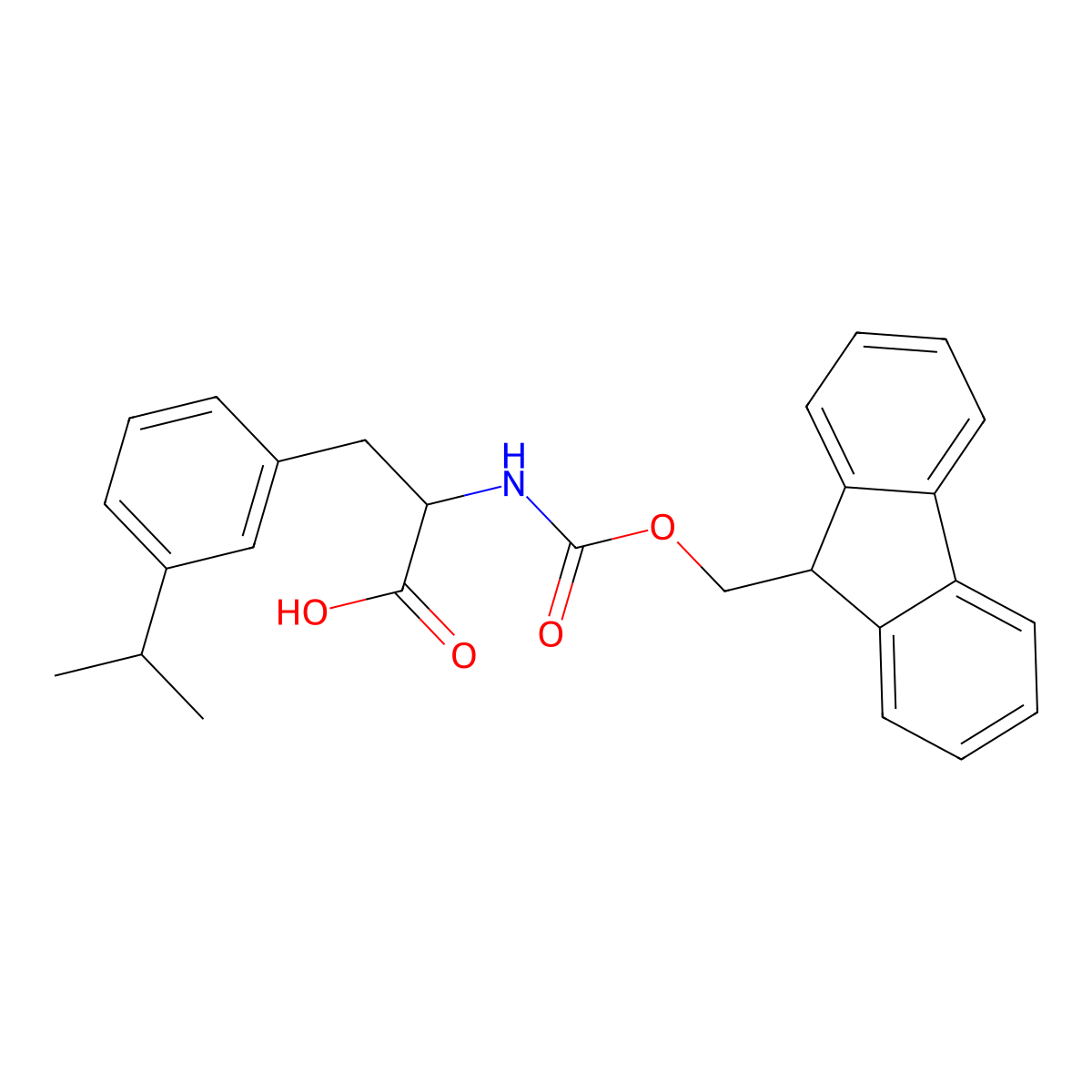 2-({[(9H-fluoren-9-yl)methoxy]carbonyl}amino)-3-[3-(propan-2-yl)phenyl]propanoic acid molecular structure, CAS 1379839-30-1
