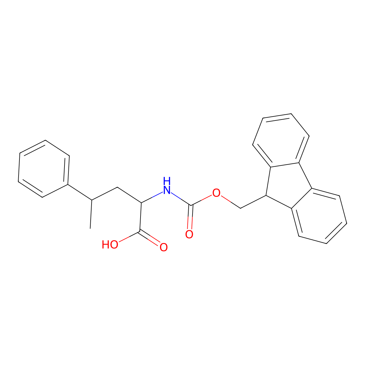 2-({[(9H-fluoren-9-yl)methoxy]carbonyl}amino)-4-phenylpentanoic acid molecular structure, CAS 1379857-34-7