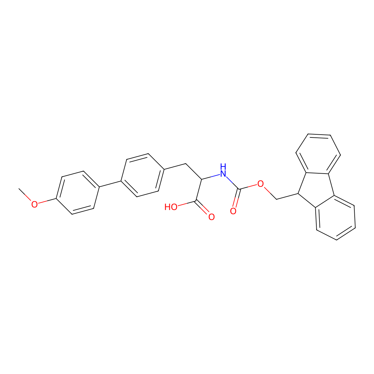 Fmoc-4-(4-methoxyphenyl)-DL-phenylalanine molecular structure, CAS 1379858-56-6