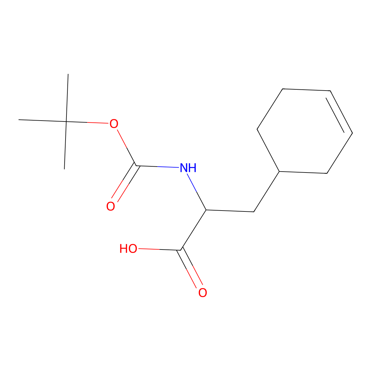 2-((tert-Butoxycarbonyl)amino)-3-(cyclohex-3-en-1-yl)propanoic acid molecular structure, CAS 1379859-23-0