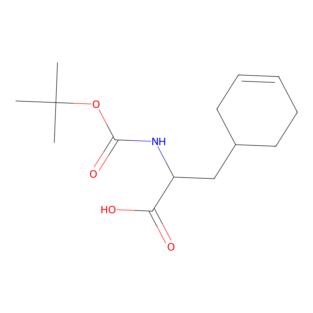 2-((tert-Butoxycarbonyl)amino)-3-(cyclohex-3-en-1-yl)propanoic acid molecular structure, CAS 1379859-23-0