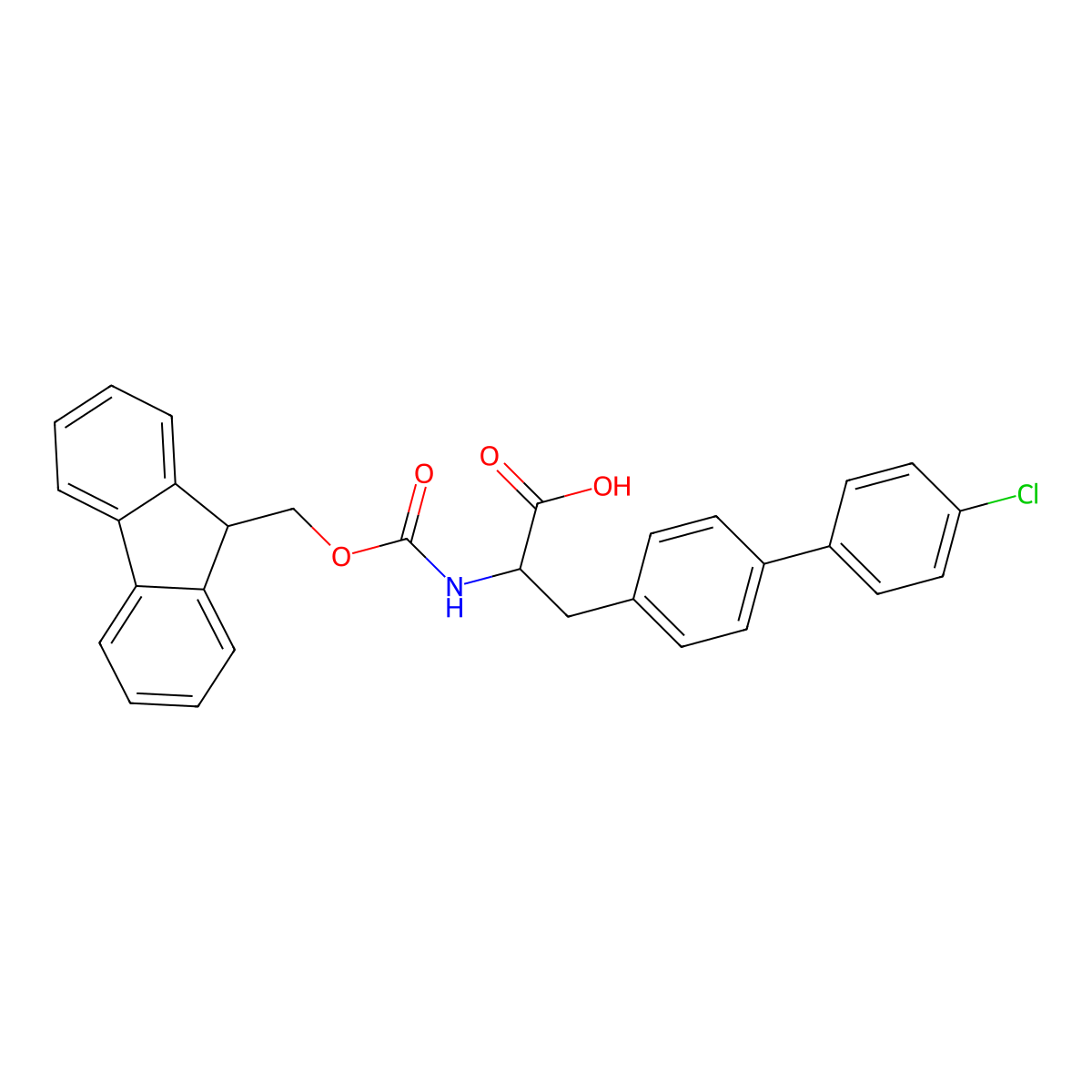 N-Fmoc-4-(4-Chlorophenyl)-DL-phenylalanine molecular structure, CAS 1379863-90-7