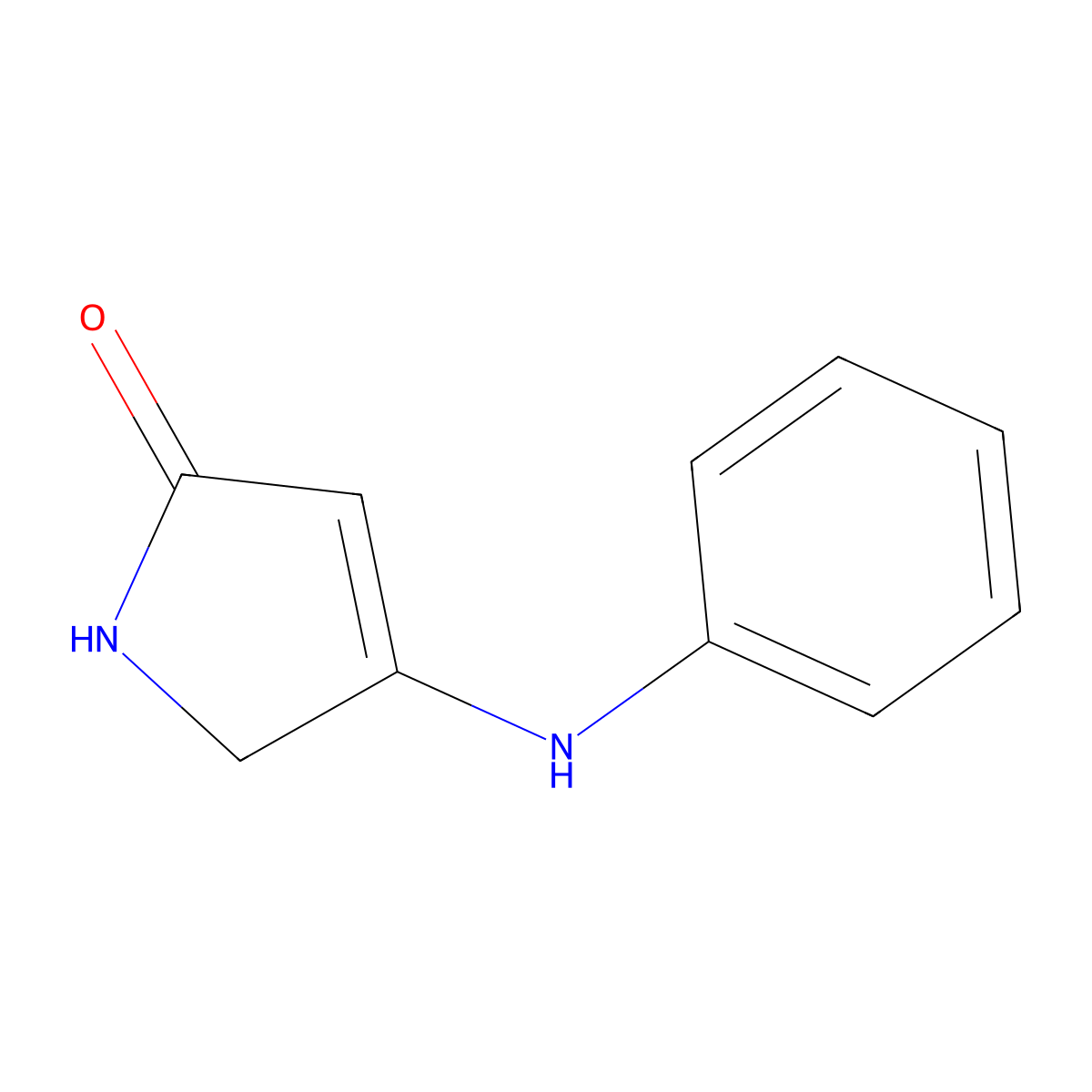3-Anilino-1,2-dihydropyrrol-5-one molecular structure, CAS 137987-33-8