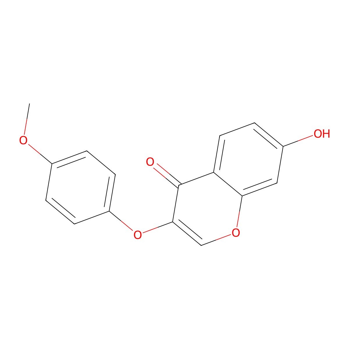 4H-1-Benzopyran-4-one, 7-hydroxy-3-(4-methoxyphenoxy)- molecular structure, CAS 137987-99-6