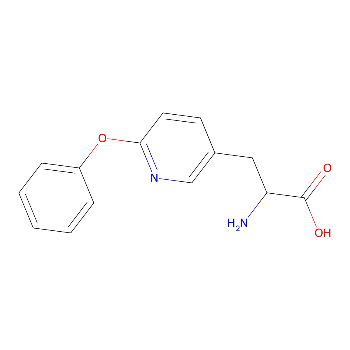 a-Amino-6-phenoxy-3-pyridinepropanoic acid molecular structure, CAS 1379870-82-2