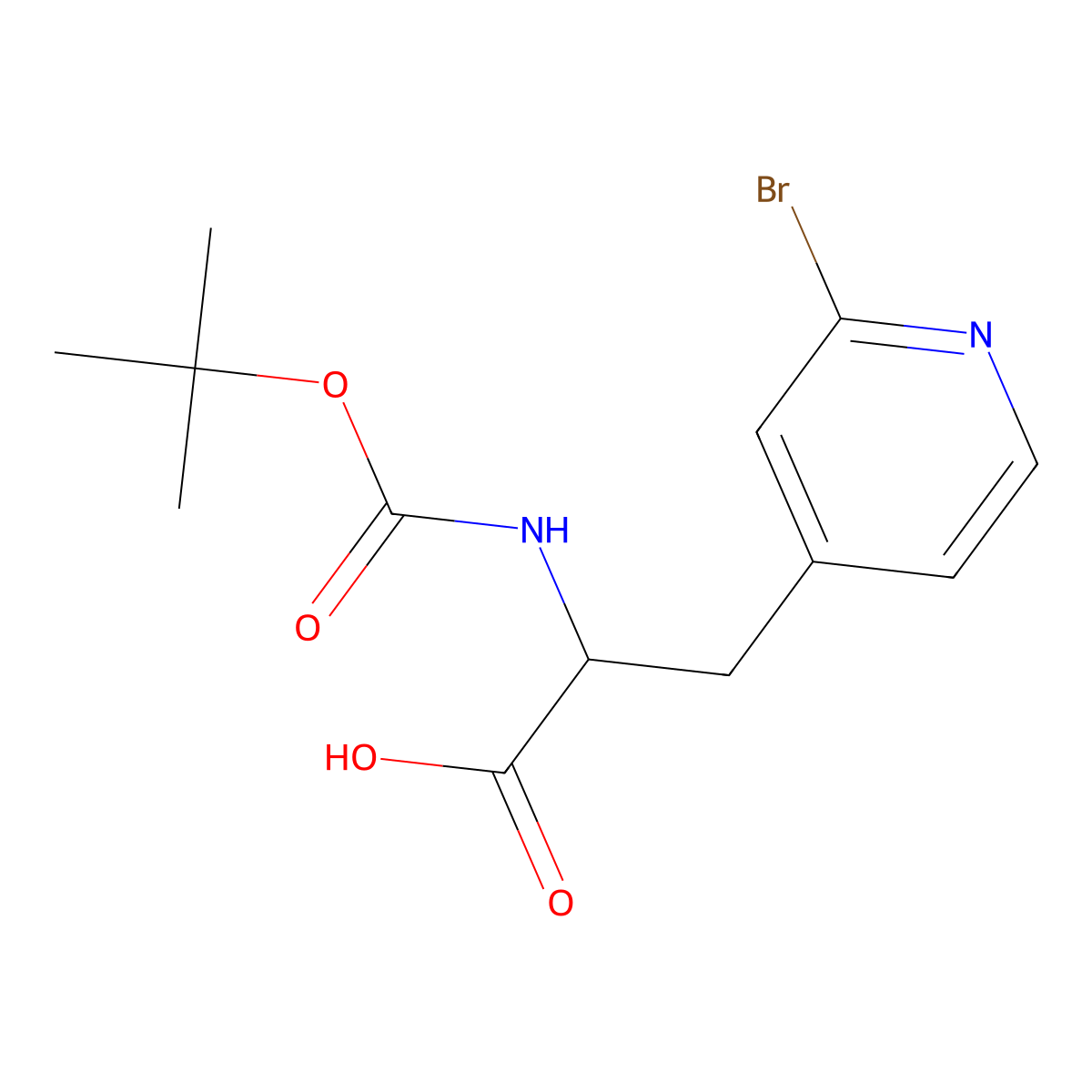 3-(2-Bromopyridin-4-yl)-2-{[(tert-butoxy)carbonyl]amino}propanoic acid molecular structure, CAS 1379873-32-1
