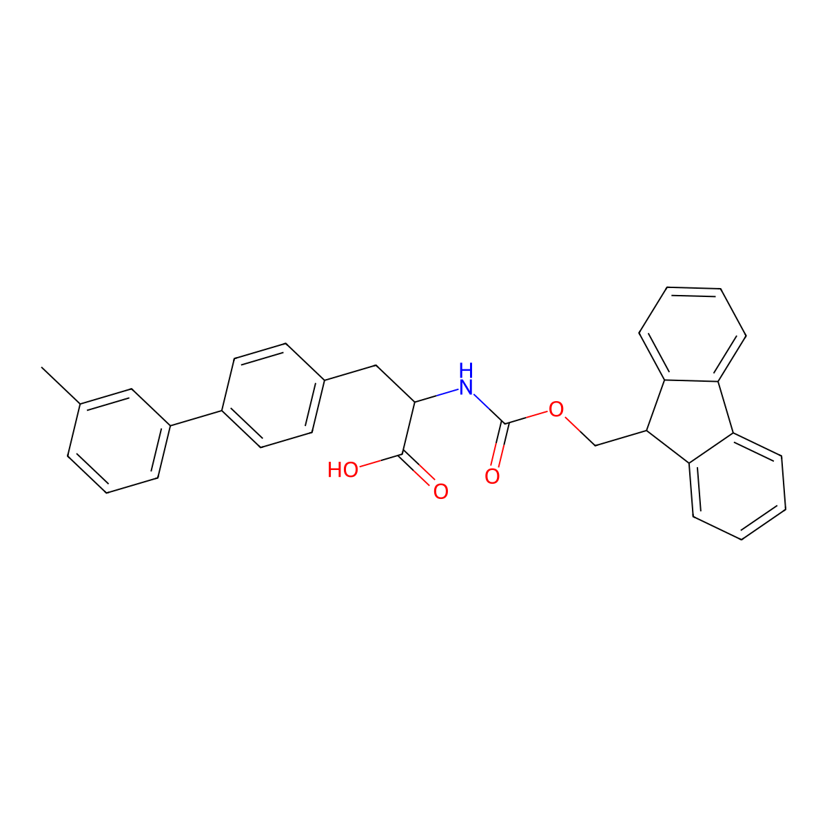 Fmoc-4-(3-methylphenyl)-DL-phenylalanine molecular structure, CAS 1379877-62-9