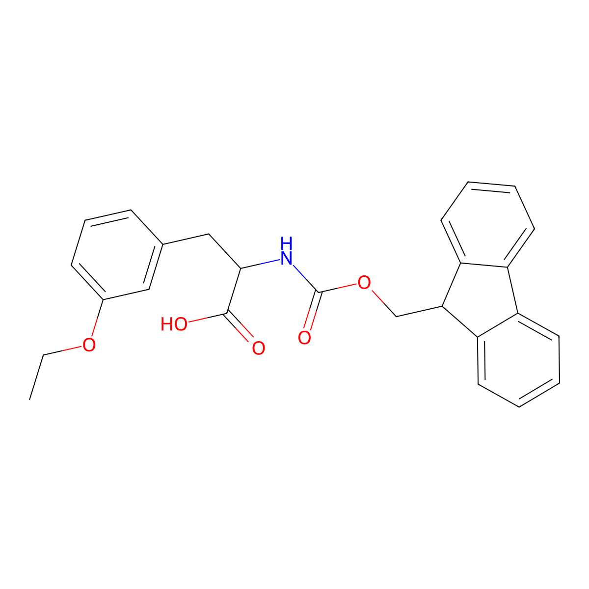 N-Fmoc-3-ethoxy-DL-phenylalanine molecular structure, CAS 1379879-99-8