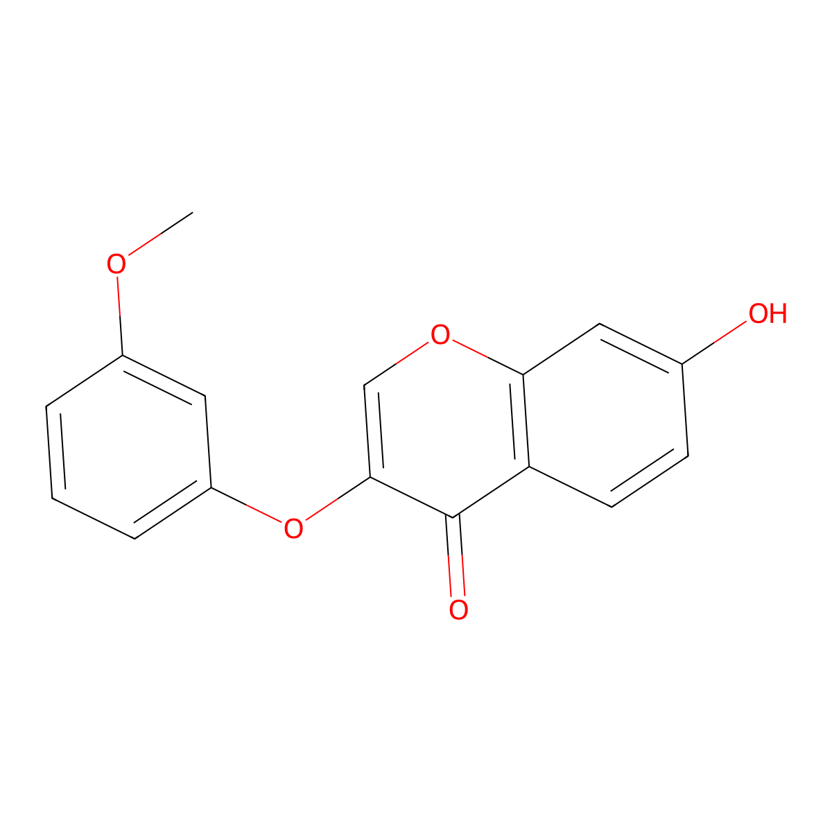 4H-1-Benzopyran-4-one, 7-hydroxy-3-(3-methoxyphenoxy)- molecular structure, CAS 137988-00-2