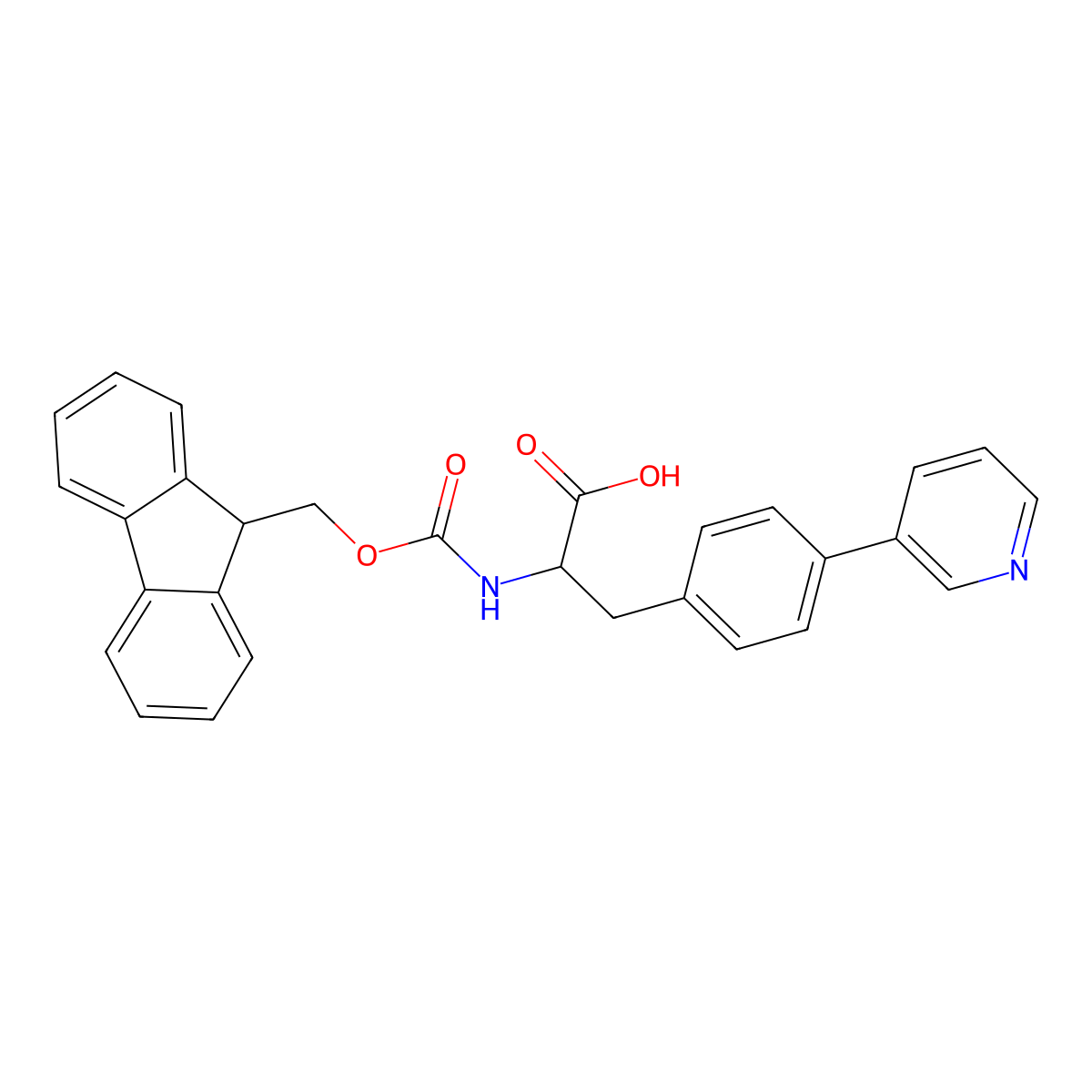 n-Fmoc-4-(3-pyridinyl)-DL-phenylalanine molecular structure, CAS 1379881-22-7