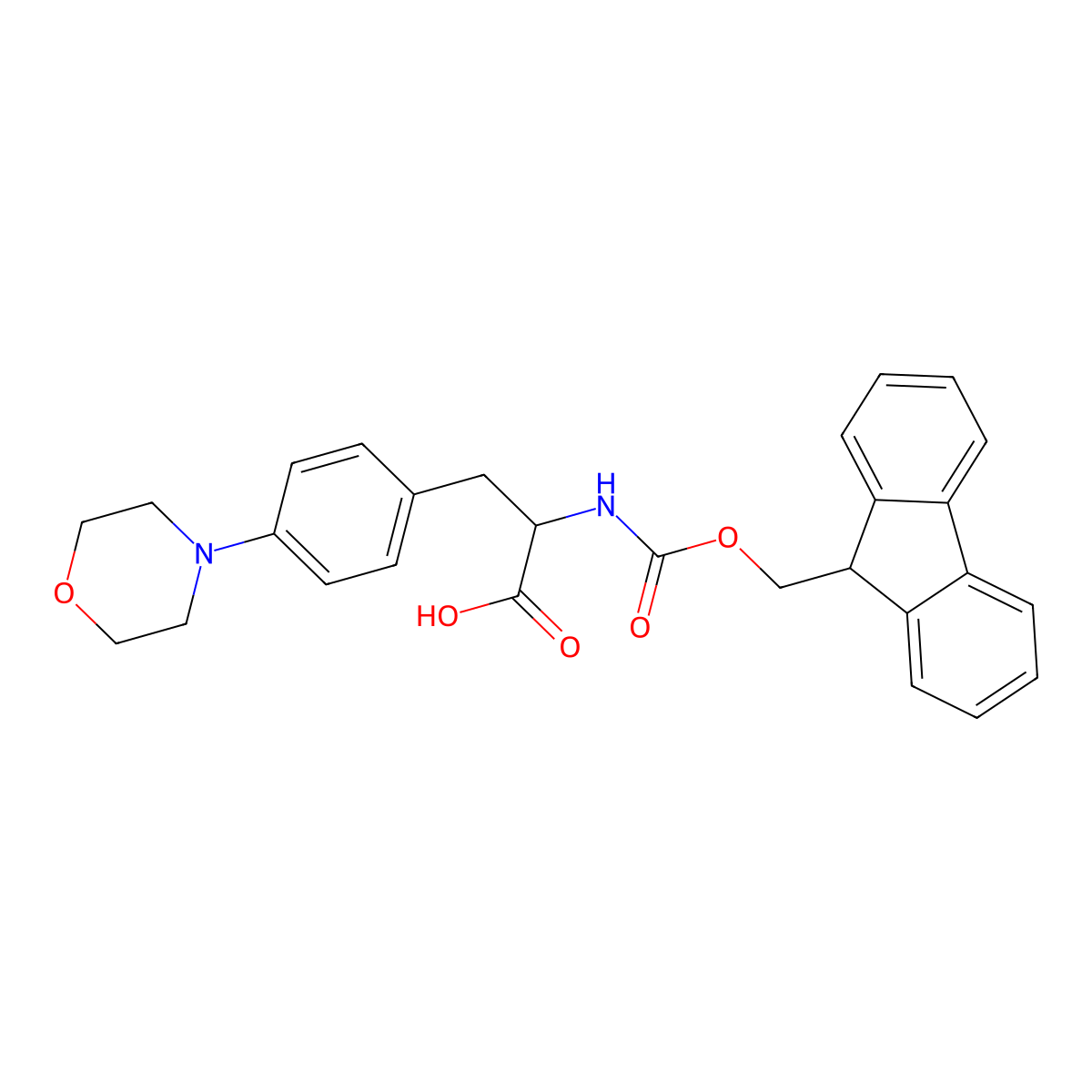 N-Fmoc-4-(4-morpholinyl)-DL-phenylalanine molecular structure, CAS 1379882-11-7