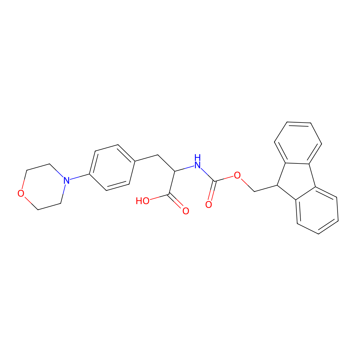 N-Fmoc-4-(4-morpholinyl)-DL-phenylalanine molecular structure, CAS 1379882-11-7
