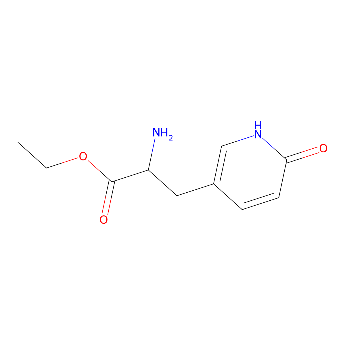 Ethyl 2-amino-3-(6-hydroxypyridin-3-YL)propanoate molecular structure, CAS 1379886-43-7