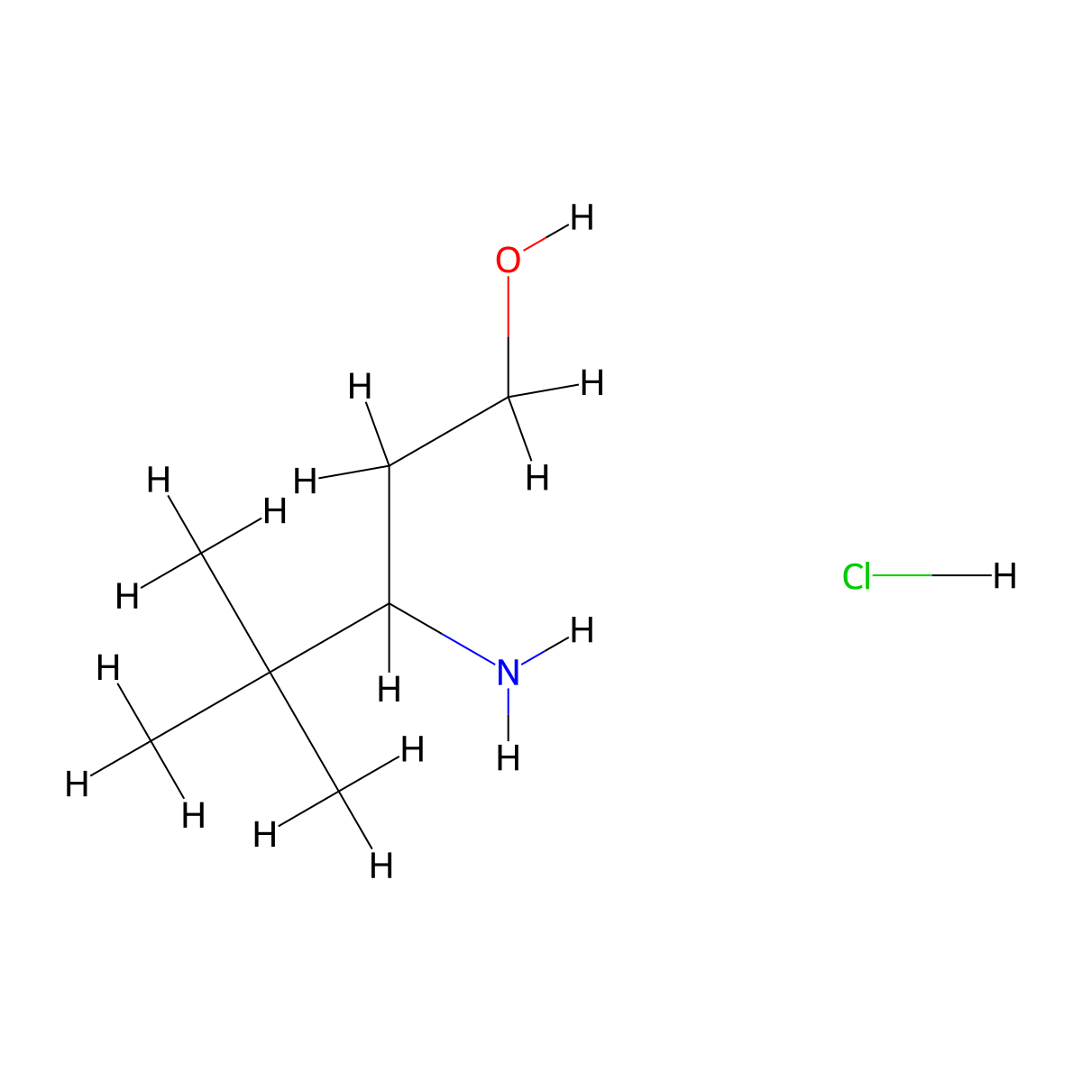 3-Amino-4,4-dimethylpentan-1-olhydrochloride molecular structure, CAS 1379887-99-6