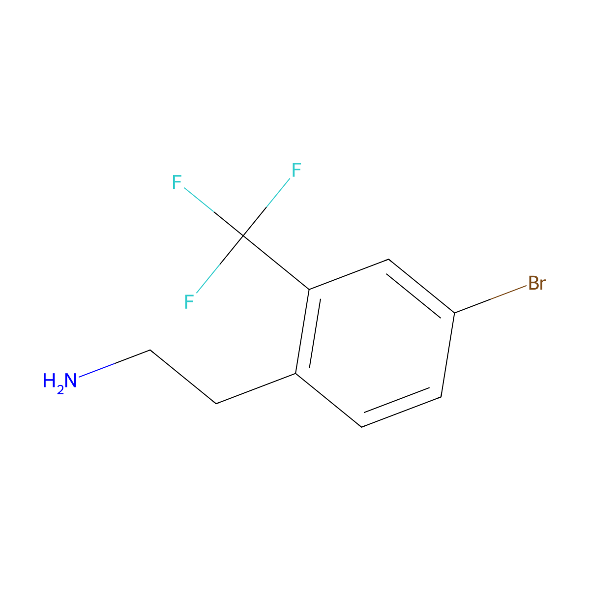 2-[4-Bromo-2-(trifluoromethyl)phenyl]ethan-1-amine molecular structure, CAS 1379891-50-5