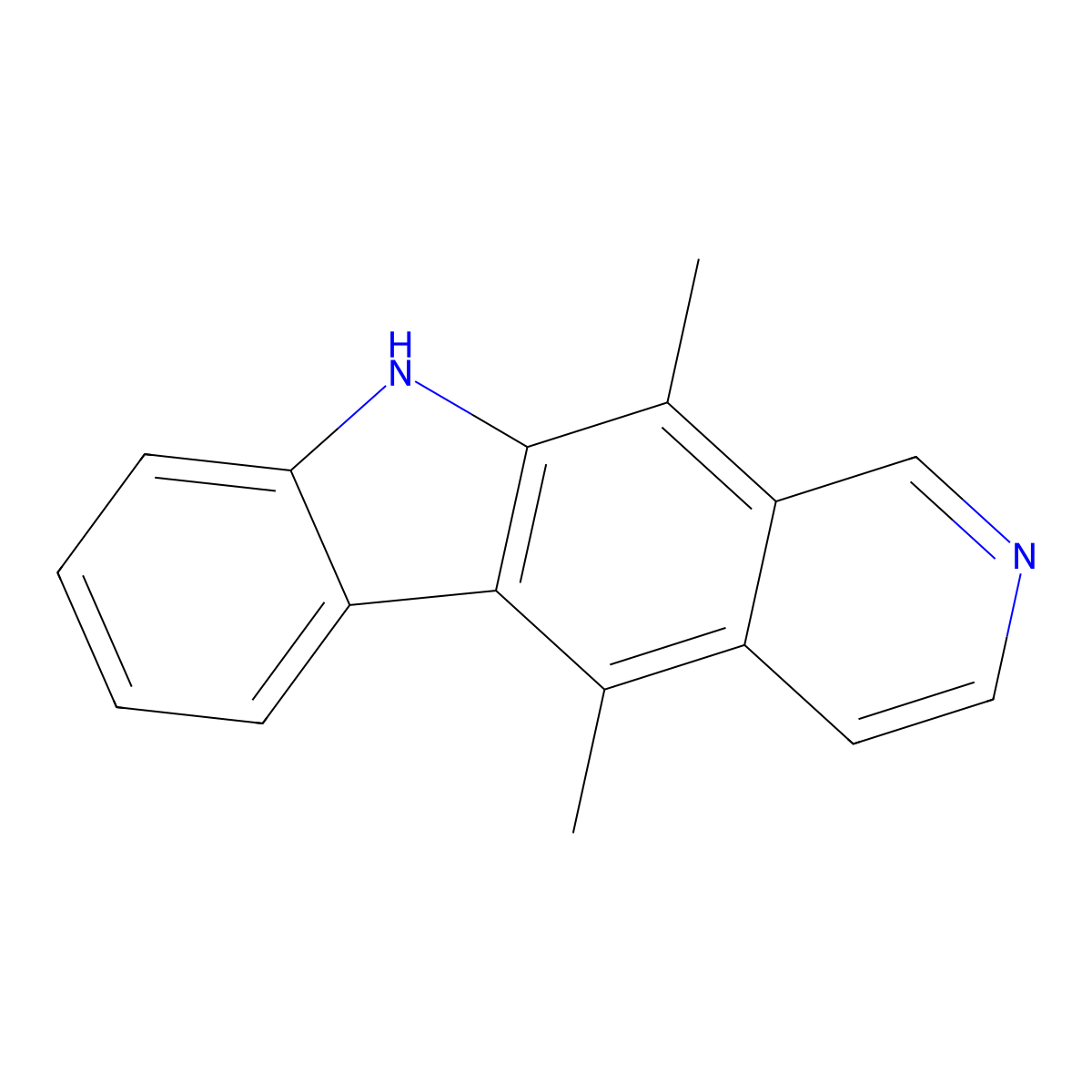 Isoellipticine molecular structure, CAS 13799-49-0