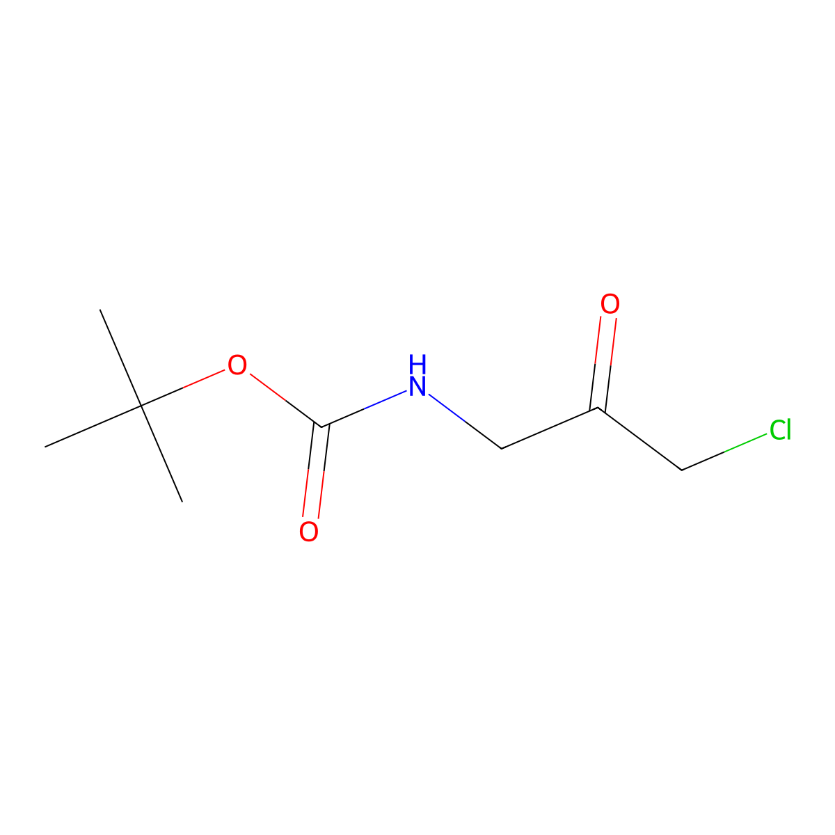 tert-butyl N-(3-chloro-2-oxopropyl)carbamate molecular structure, CAS 137990-82-0