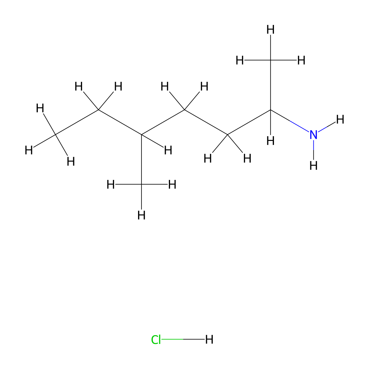 5-Methylheptan-2-amine hydrochloride molecular structure, CAS 1379900-97-6