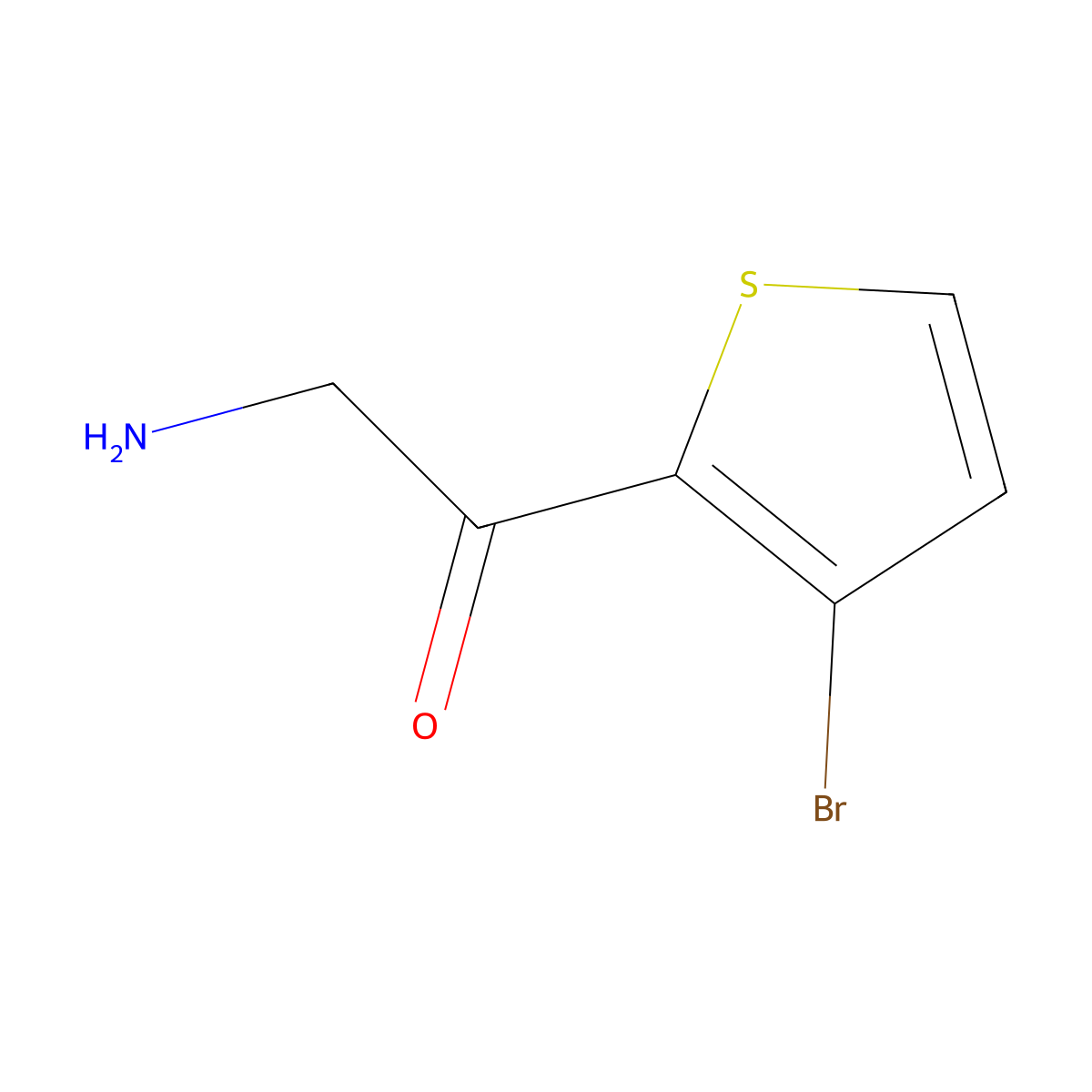 2-Amino-1-(3-bromothiophen-2-YL)ethan-1-one molecular structure, CAS 1379902-24-5