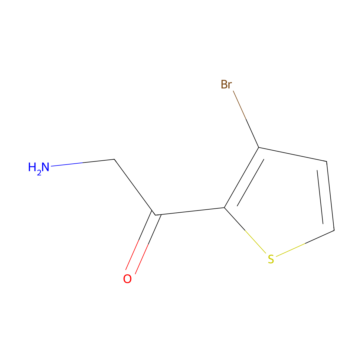 2-Amino-1-(3-bromothiophen-2-YL)ethan-1-one molecular structure, CAS 1379902-24-5
