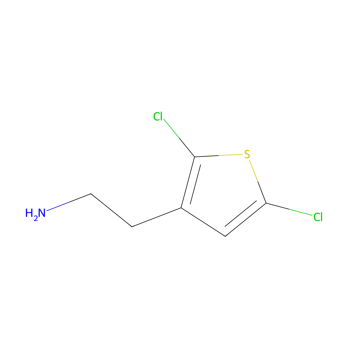 2-(2,5-Dichlorothiophen-3-yl)ethan-1-amine molecular structure, CAS 1379905-74-4