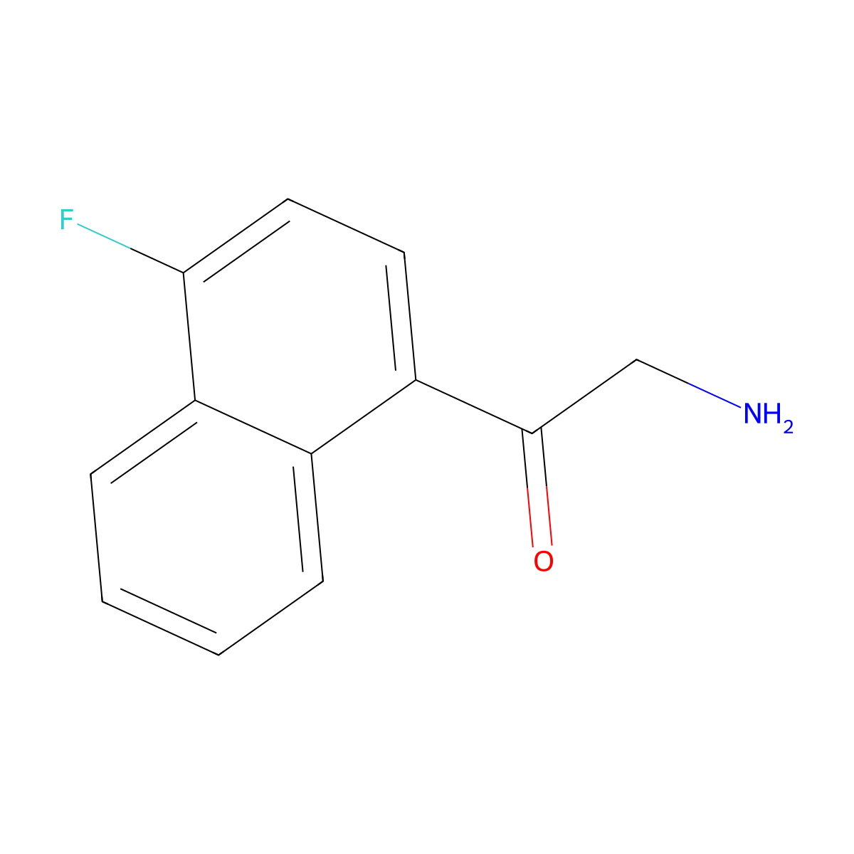 2-Amino-1-(4-fluoronaphthalen-1-yl)ethan-1-one molecular structure, CAS 1379915-00-0