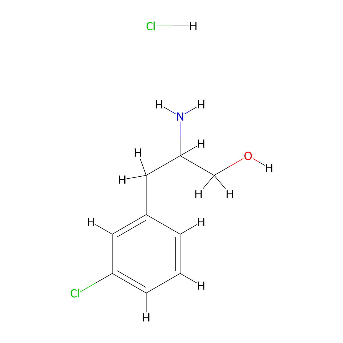 2-Amino-3-(3-chlorophenyl)propan-1-OL hydrochloride molecular structure, CAS 1379918-80-5