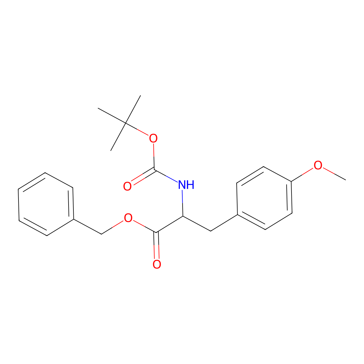 2-tert-Butoxycarbonylamino-3-(4-methoxy-phenyl)-propionic acid benzyl ester molecular structure, CAS 137992-25-7