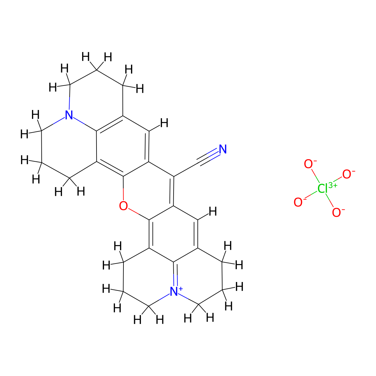 Rhodamine 800 molecular structure, CAS 137993-41-0