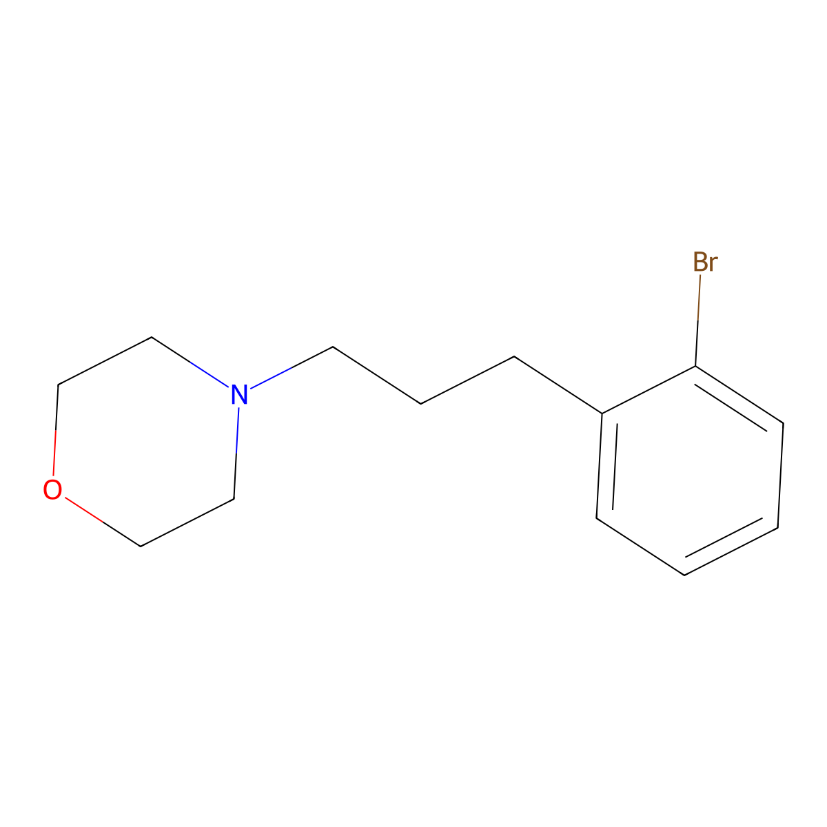 4-(3-(2-Bromophenyl)propyl)morpholine molecular structure, CAS 1379942-92-3