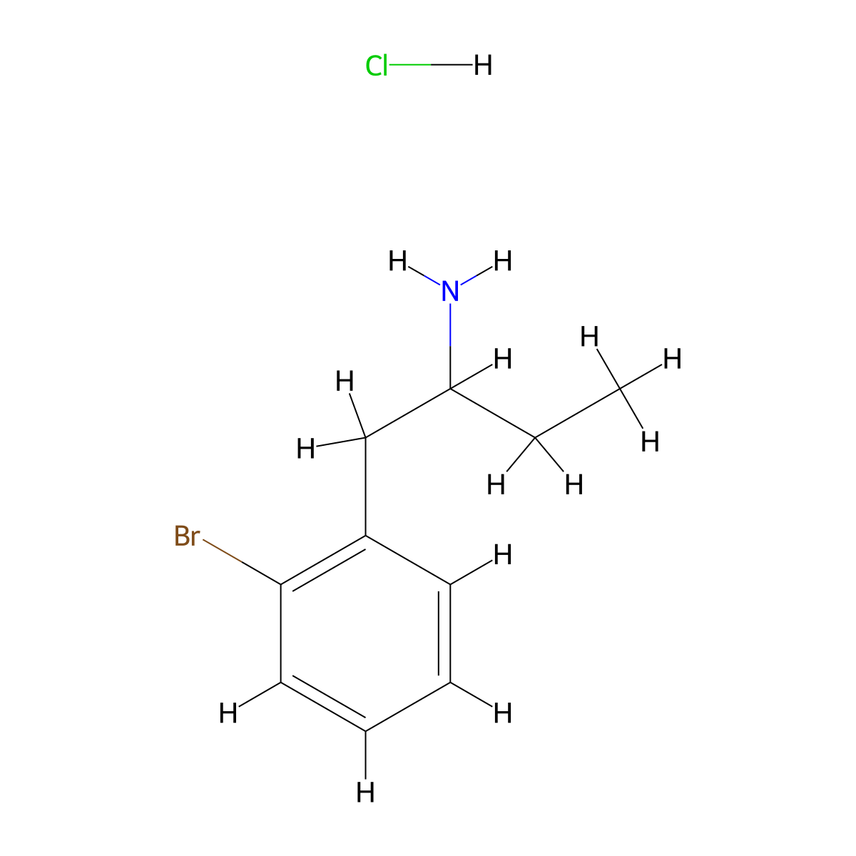 1-(2-Bromophenyl)butan-2-amine hydrochloride molecular structure, CAS 1379944-29-2