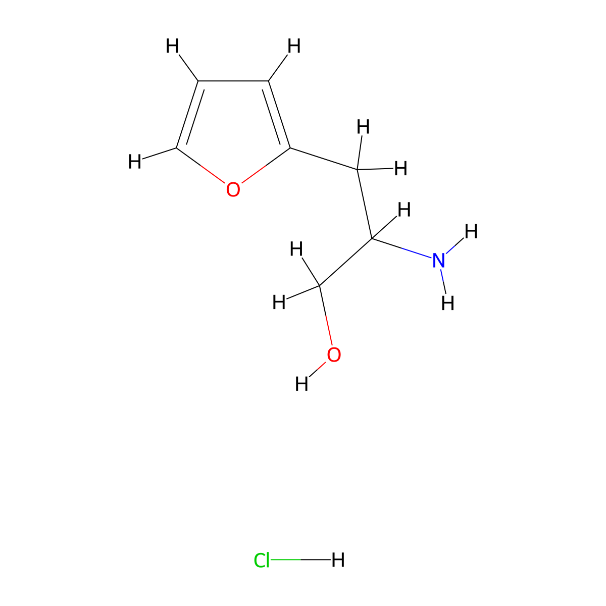 2-Amino-3-(furan-2-yl)propan-1-olhydrochloride molecular structure, CAS 1379944-57-6