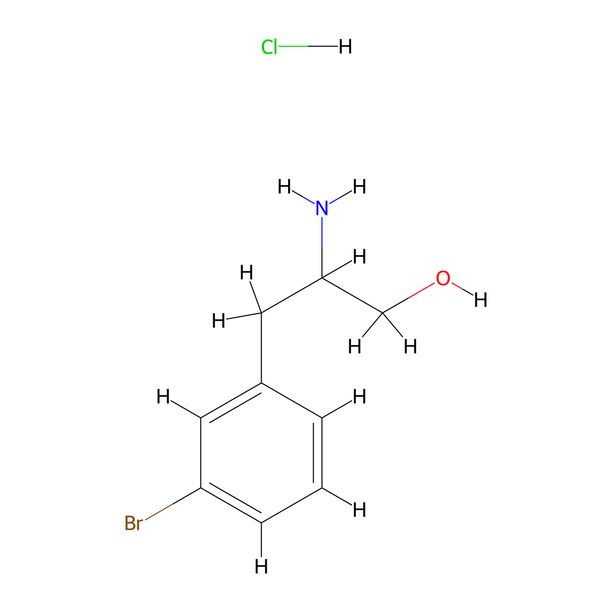 2-Amino-3-(3-bromophenyl)propan-1-ol hydrochloride molecular structure, CAS 1379944-84-9