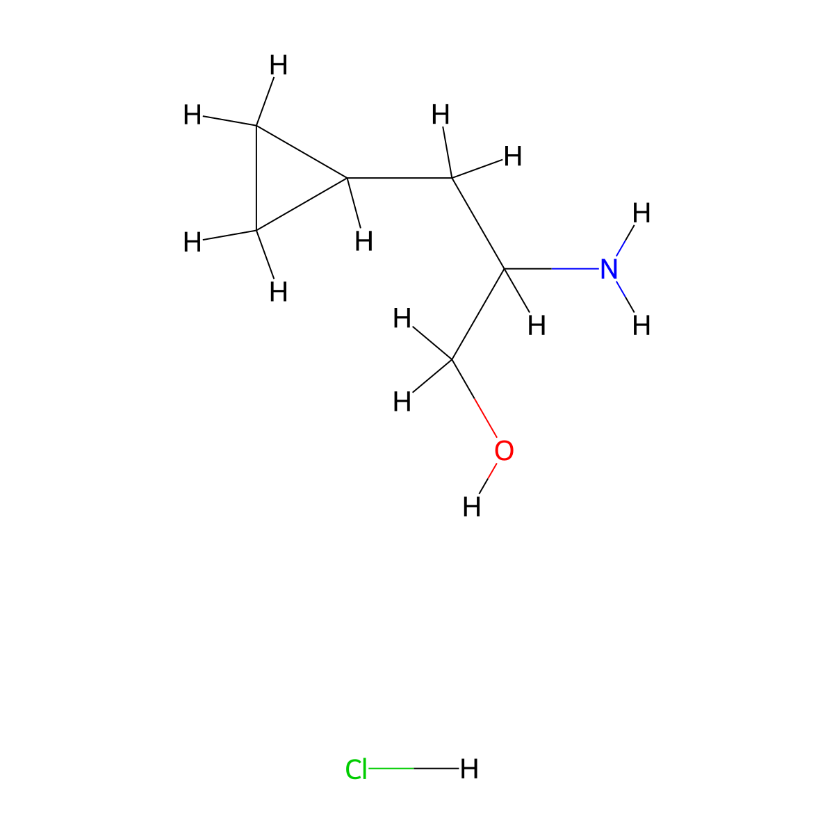 2-Amino-3-cyclopropylpropan-1-ol hydrochloride molecular structure, CAS 1379954-21-8