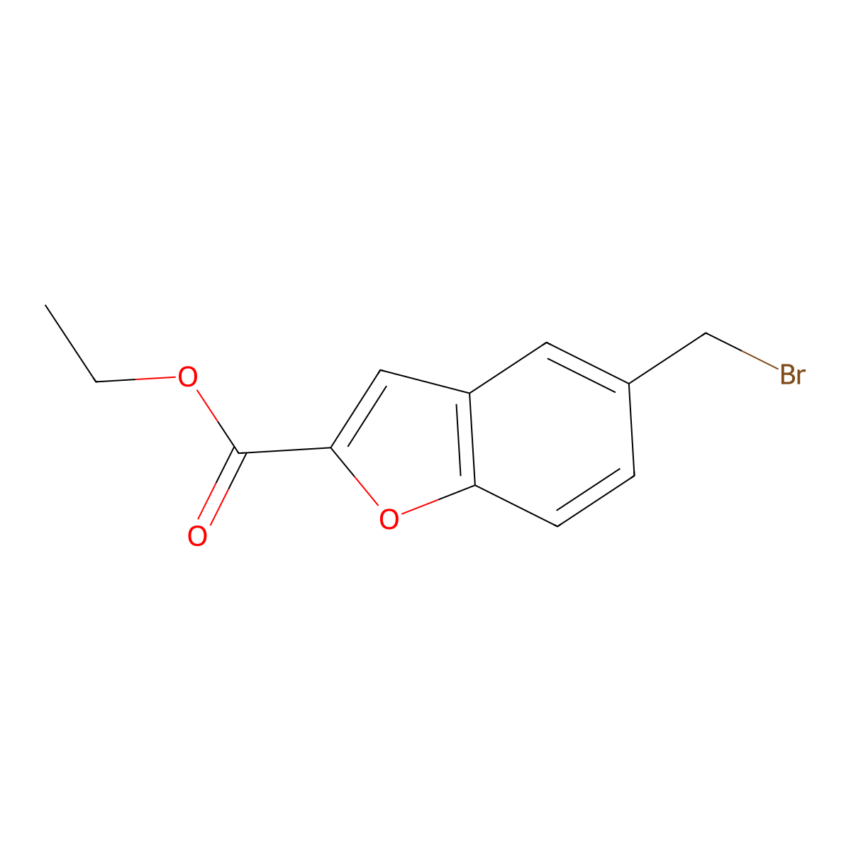 Ethyl 5-(bromomethyl)-1-benzofuran-2-carboxylate molecular structure, CAS 137997-18-3