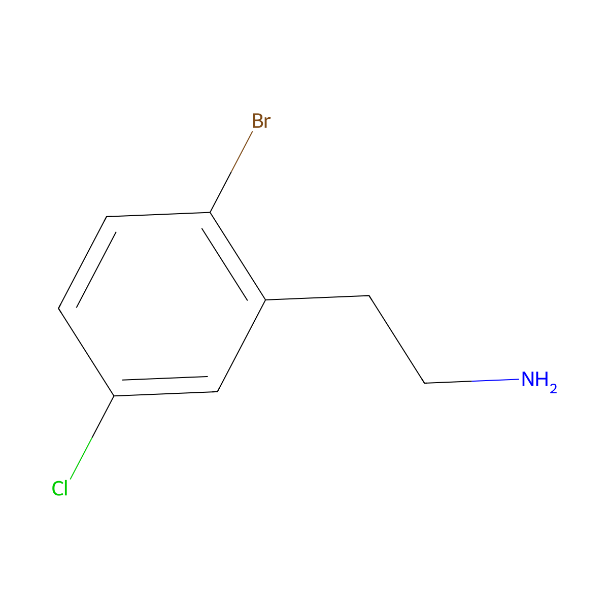 2-(2-Bromo-5-chlorophenyl)ethan-1-amine molecular structure, CAS 1379974-95-4