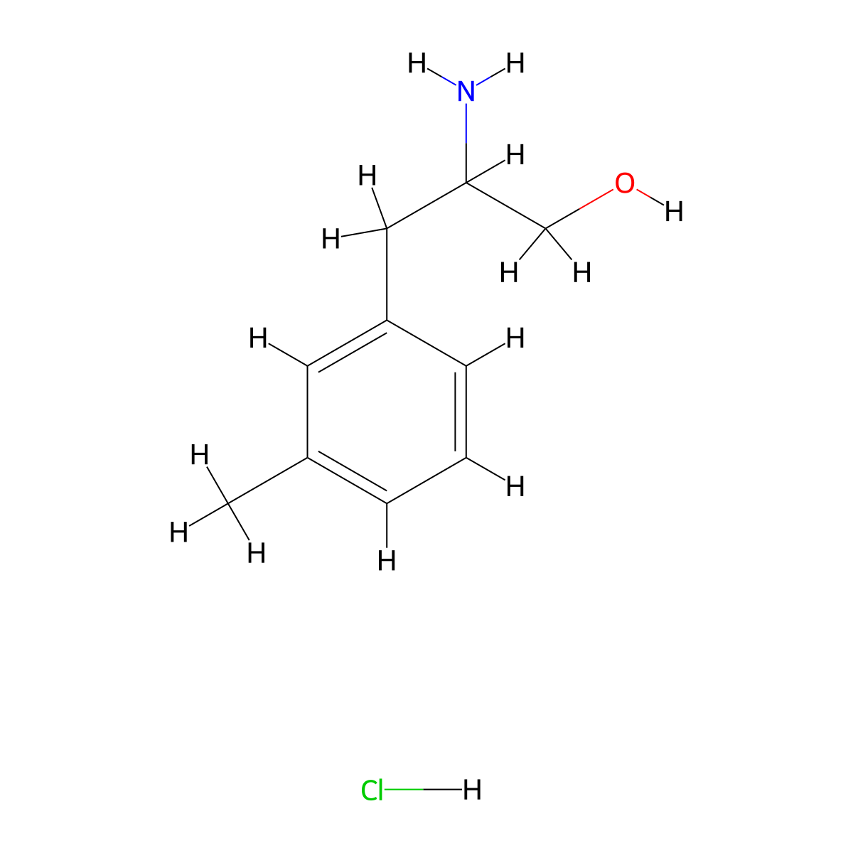 2-Amino-3-(3-methylphenyl)propan-1-ol hydrochloride molecular structure, CAS 1379981-80-2