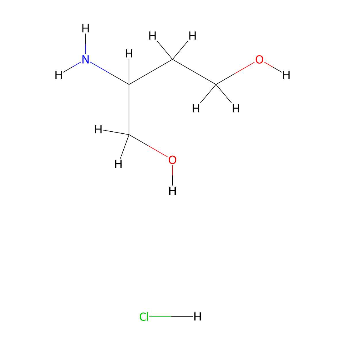2-Aminobutane-1,4-diol hydrochloride molecular structure, CAS 1379987-48-0